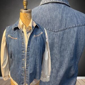 Vintage Wrangler Denim Pearl Snap Vest